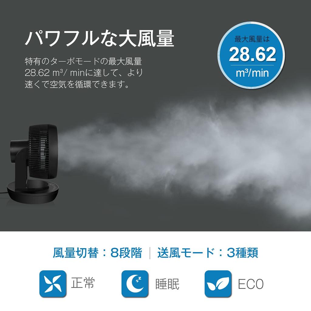 4UMOR Circulator DC Motor Electric Fan Quiet Cooling ECO Mode Powerful Remote Control Energy Saving Swing Timer Small Indoor Drying Clothes Drying Air