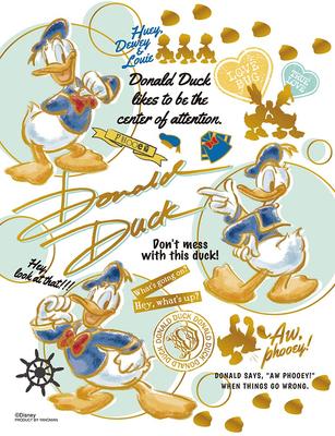 Yanoman [Made In Japan] 300-Piece Jigsaw Puzzle, Petit Petit Light Series, Disney Colorful Gold Donald Duck, 42-97 (16.5 X 21.5 Cm), Includes Piece