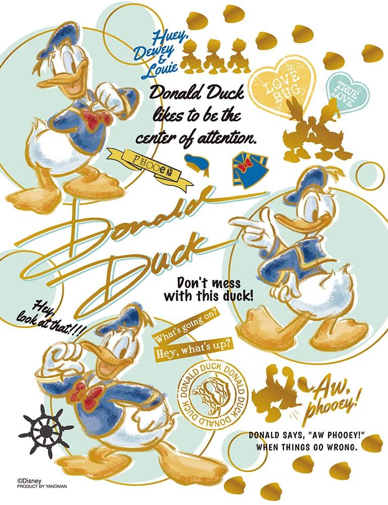 Yanoman [Made In Japan] 300-Piece Jigsaw Puzzle, Petit Petit Light Series, Disney Colorful Gold Donald Duck, 42-97 (16.5 X 21.5 Cm), Includes Piece