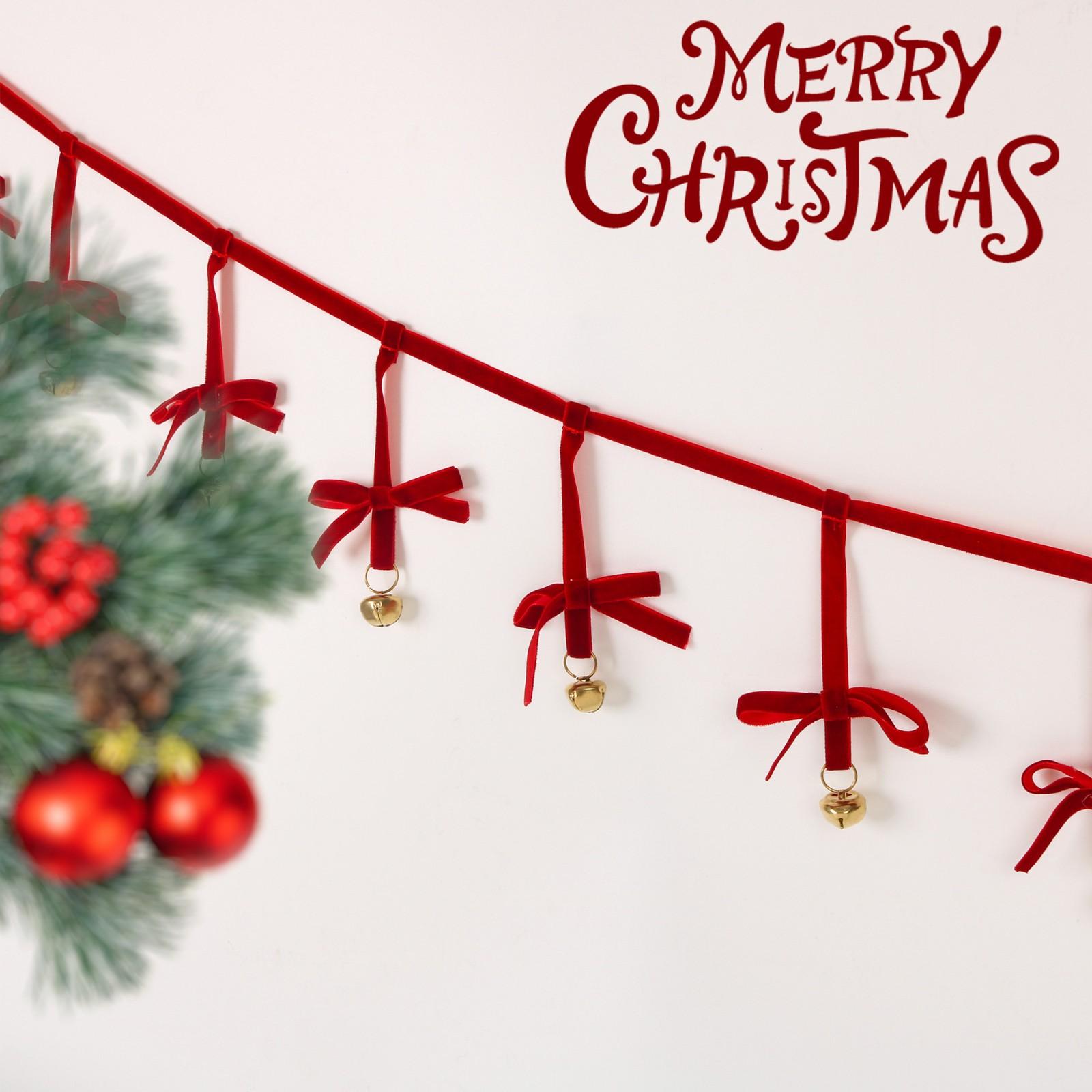 

Рождественская елка колокольчик бабочка кружево маленькая подвеска атмосфера украшения реквизит One Size винный