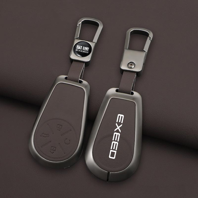 Fit For Chery Auto Exeed Series VX Lx Rx TXL Modified Fl Cdm Phev Zinc Alloy Auto Key Fob Cover Smart Case Housing Mount Remote Key Fob Ring Key