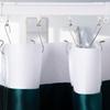 60 Pcs Shower Curtain Track Gliders Hooks Pack of 30 Pieces Hooks and 30 Pieces Gliders for Rails and Tracks(White,Classic Style)