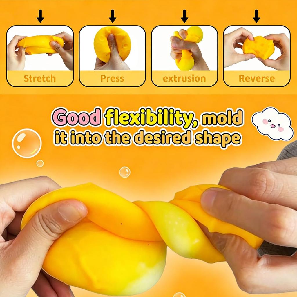 Cheese Squishy Toy Slow Rising Soft Squishy Cheese Block Squeeze Fidget Toy Stress Relief Toy for Kids Adults Desk Toy Gift