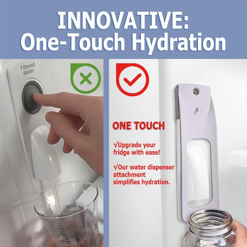 2025 New Fridge Water Dispenser Lever - Hands Free Dispenser Adapter Lever Inside Refrigerators Attachment Interior Button Pusher, One Hand Clip On