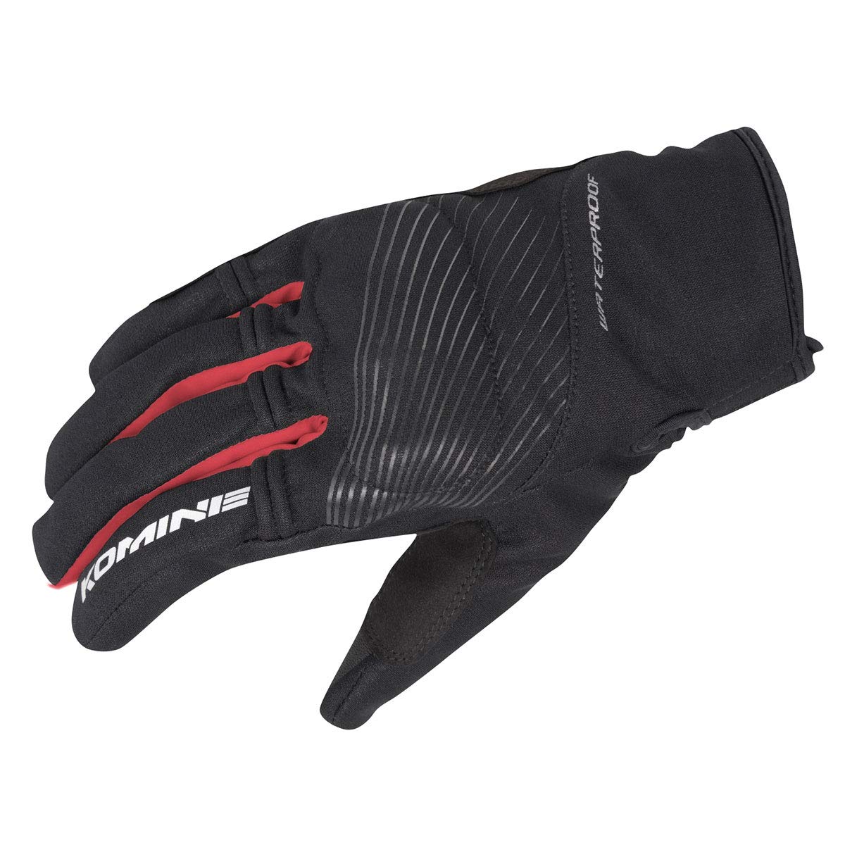 

KOMINE Motorcycle Protective Rain Size Protective Gloves, Black/Red, L, GK-245 12979, Waterproof,