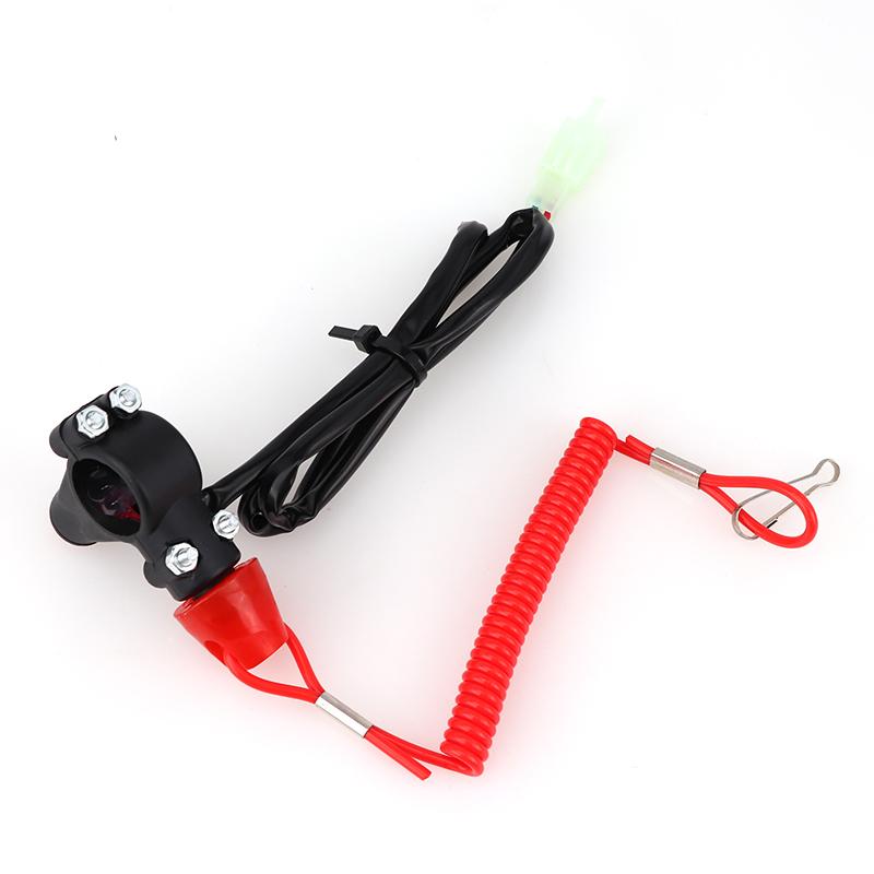 Motorcycle Emergency Kill Stop Switch For Pocket Mini Dirt Bike ATV 4 Wheeler Quad Moto Go Kart With Safety Tether Lanyard
