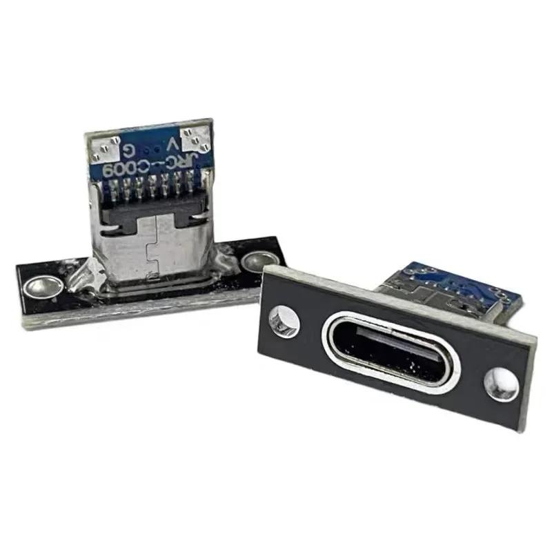 5/10/20Pcs Type-C Female Connector USB 3.1 Type-C 2Pin 4Pin Charging Port Connectors TypeC Socket with Screw Fixing Plate