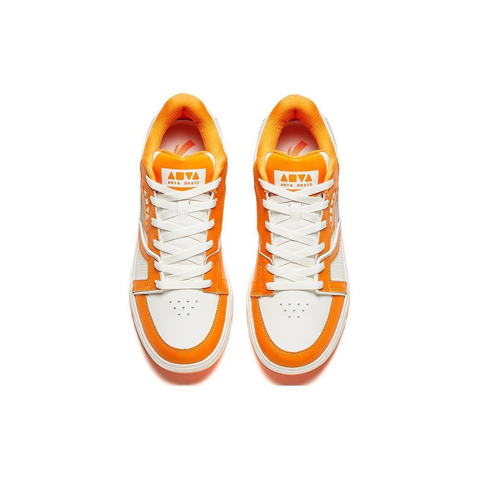 Anta Bequeme Stoßdämpfende Strapazierfähige Low-Top-Sneaker Herren-Sneaker Weiß Orange 912348026-3
