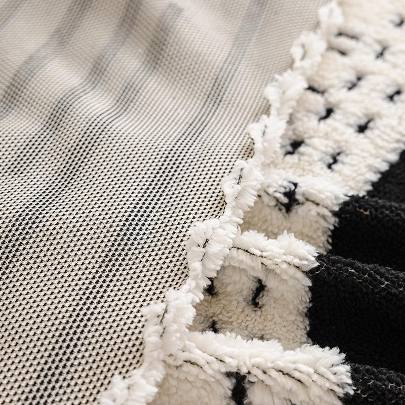 Flower Thicken Chenille Sofa Cover Sofa Blanket Cushion Anti-Cat Scratch Washable Blanket Sofa Towel Suitable for Bed and Sofa