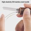 Professional Miniature Coffee Powder Stirrer Stainless Steel 8 Pin Wood Handle Clump Breaker Kitchen Accessories