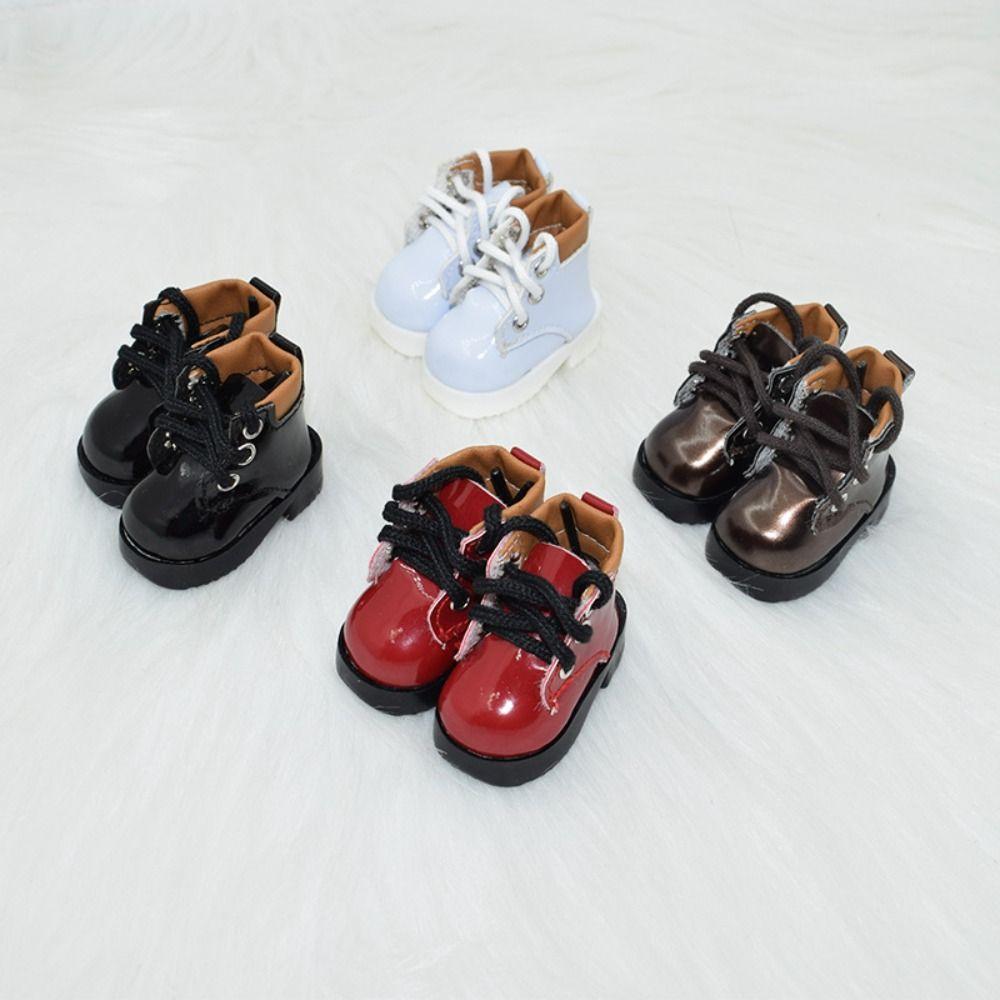 1 pair PU Leather 1/6 BJD Shoe Fashion Mini Boot Toy Shoes 30cm Doll Shoes Boots  Baby Accessories