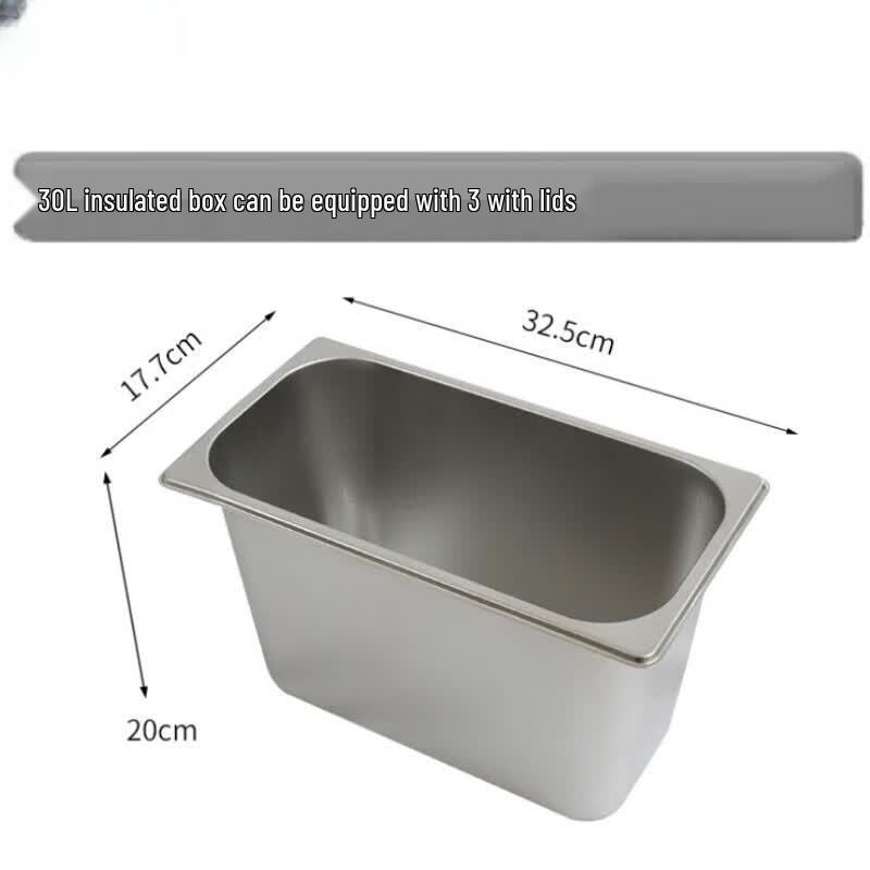 HCNRC Thickened Stainless Steel Food Tray with Lid