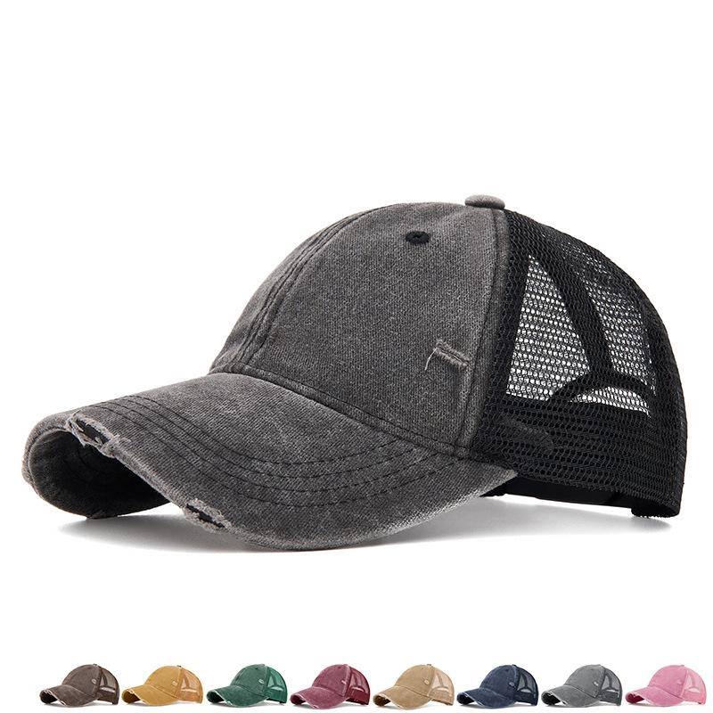 Baseballkappe Sommer Unifarben Atmungsaktive Netzkappe Outdoor Sonnenschutzkappe