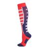 Huayasx Sports Compression Socks Pressure Rhombic Stripes Ball Love Hearts Stars Leopard Arrow Elastic Stockings Outdoor Sports