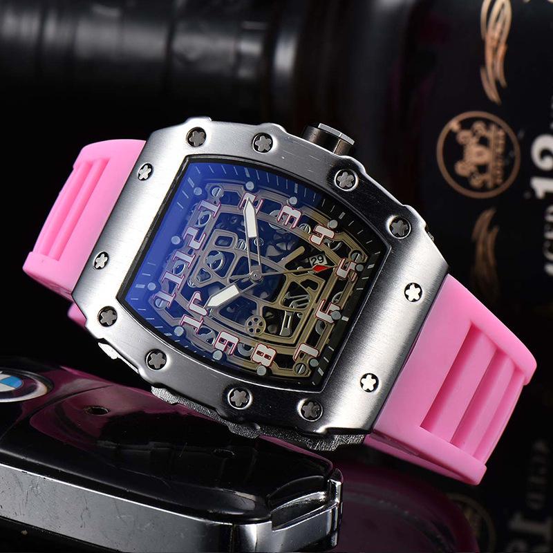 Barrel-Shaped Unisex Quartz Watch with Hollow Non-Mechanical Pointer and Single Calendar