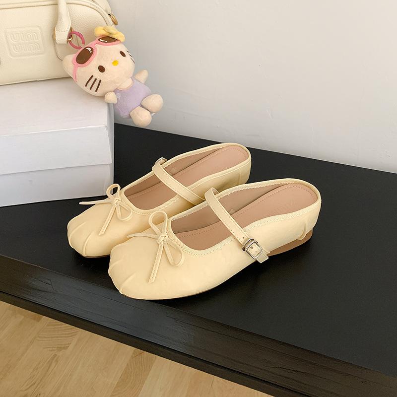 Women's Shoes with Increased Inner Belt French Ballet Shoes, Fairy Style Silver Mary Jane Shoes