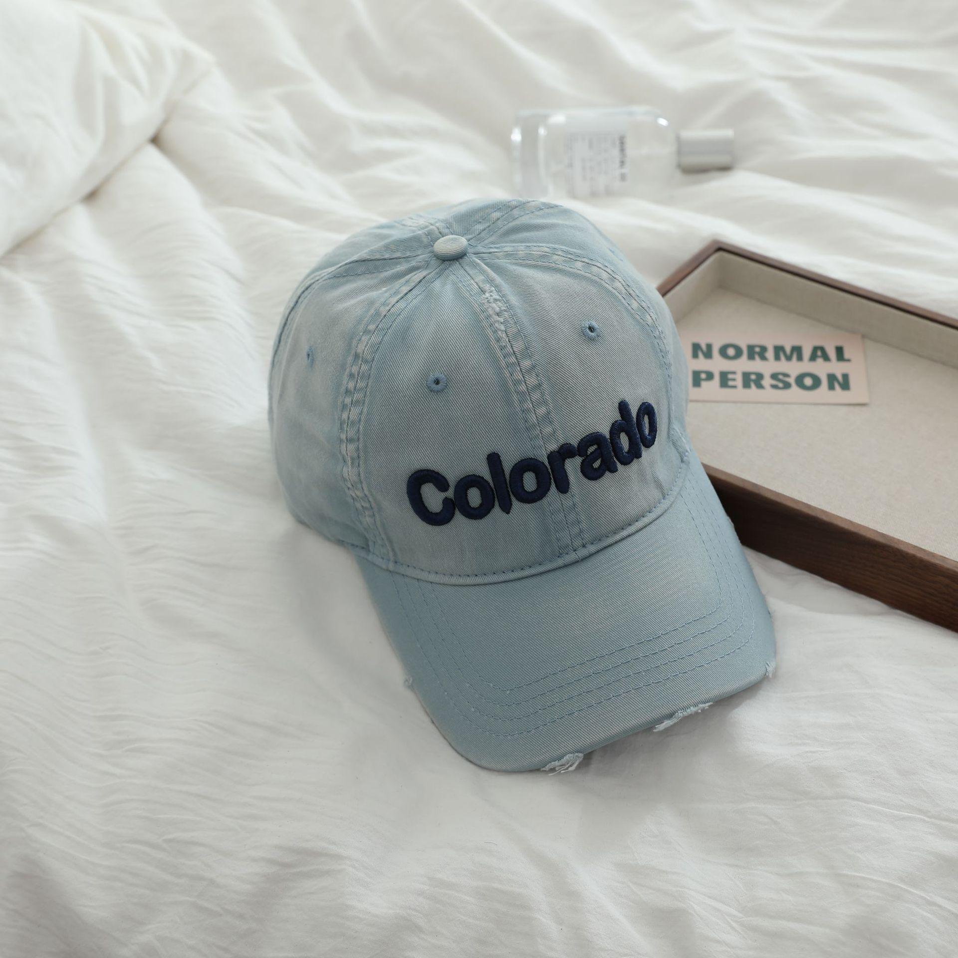 

Outdoor Korea 2025 весна новая розовая бейсболка с надписью для мужчин и женщин стирать хлопковое лицо маленькая кепка с широкими полями M（56-58cm） небесно-голубой