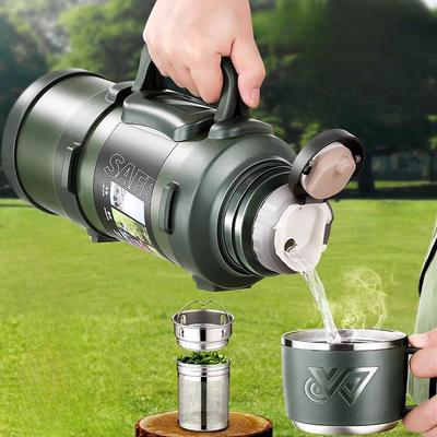 1PC Tazza Termos da Esterno in Acciaio Inossidabile 316 Grande Capacità Vaso Termoisolante Borraccia da Viaggio con Manico Borraccia Sportiva da Auto Doppio Strato
