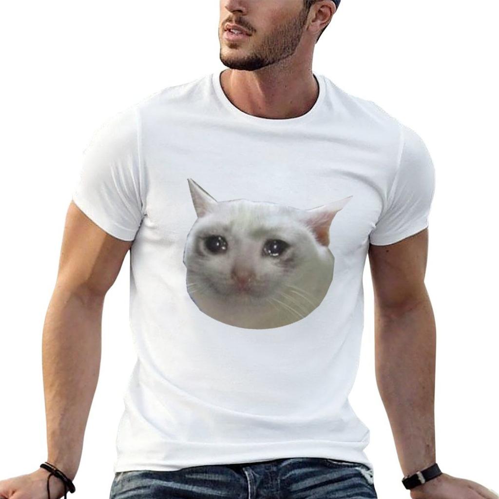 Crying Cat Jpg Tshirt T Shirt Unisex 100 Cotton Luxury Brand T Shirt For Unisex 100 Percent Cotton Tshirt