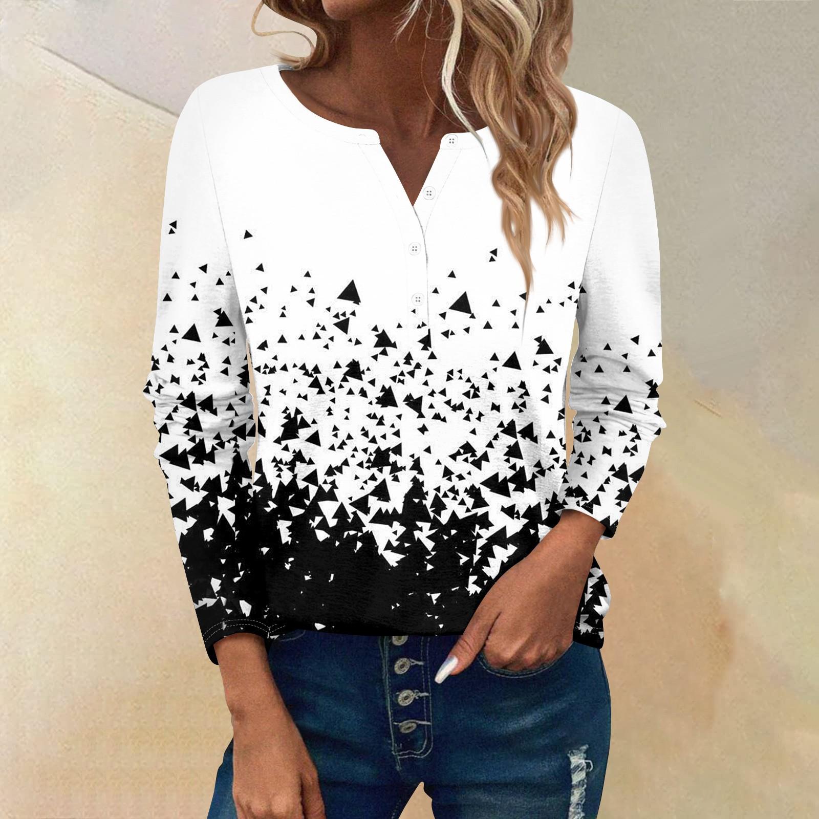 

Женские футболки с длинным рукавом и пуговицами, повседневные туники с V-образным вырезом, женские повседневные топы XL белый