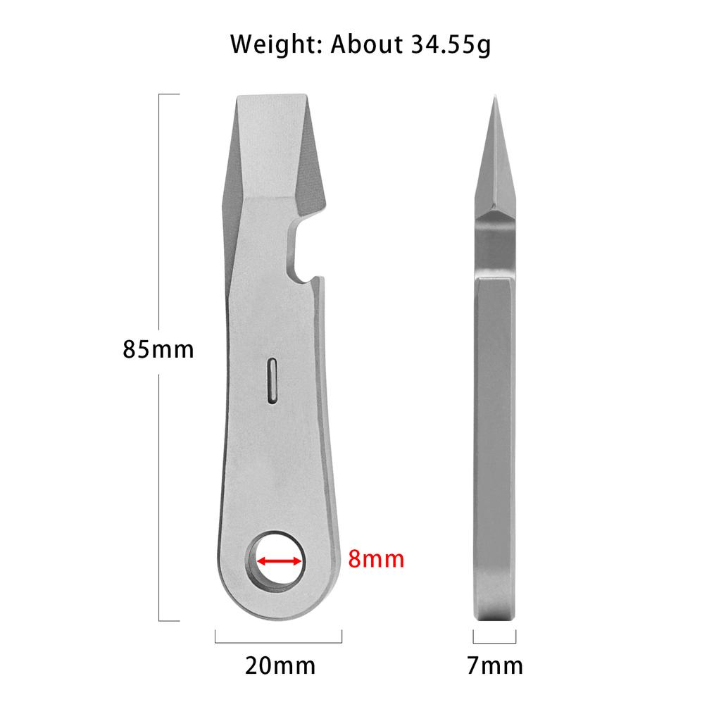 Multi-function Titanium Alloy Crowbar Wrench Screwdriver Outdoor Camping Riding EDC Hand Tools Nail Puller Bottle Opener
