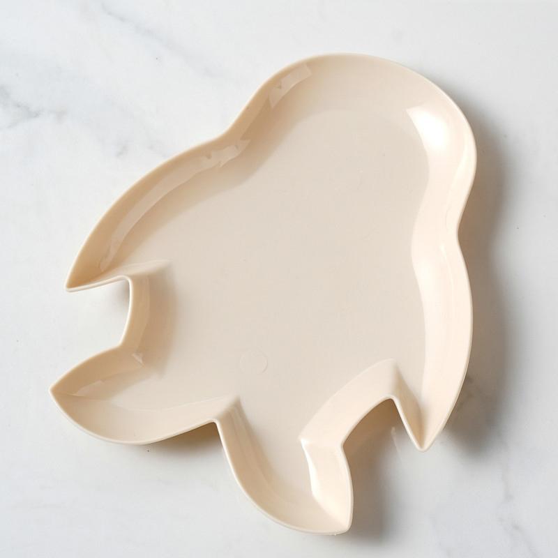 

Пластиковый поднос «Пингвин», многофункциональная тарелка для закусок, тортов, вертелов, небольшой диск, аксессуары для кухни, принадлежности бежевый