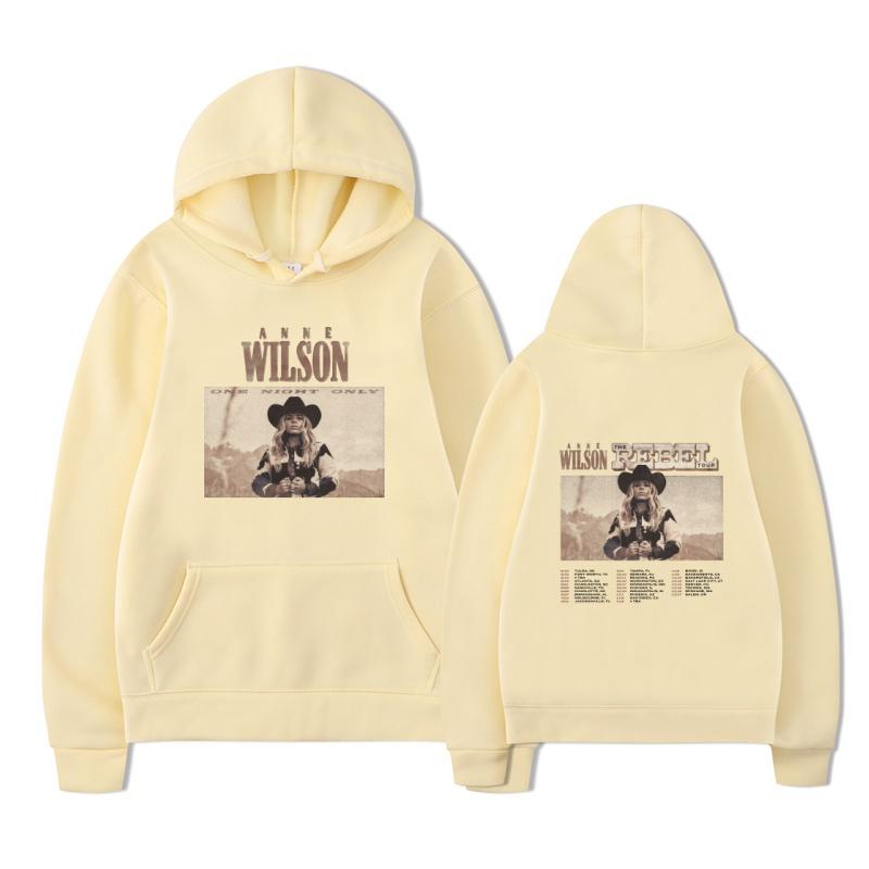 2025 New ANNE WILSON Hoodie Men's THE REBEL OUR Harajuku Retro Printed Sportswear Men's Long Sleeve Street Wear