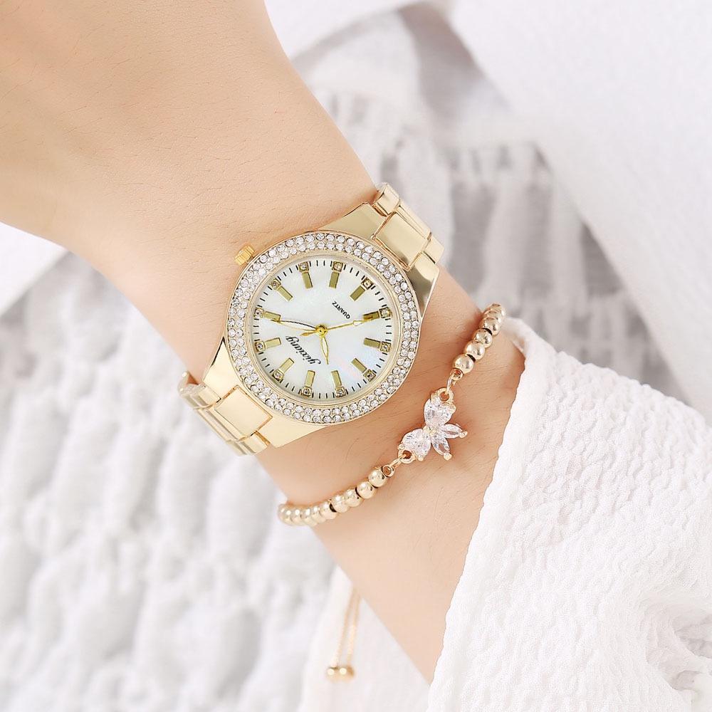 Waterdicht dameshorloge Luxe roestvrij staal quartz horloge Casual sportklok Mode-accessoires