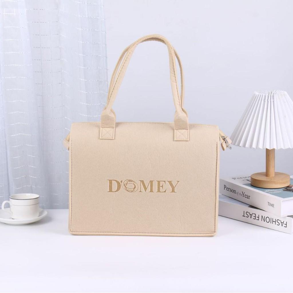 Xiaohongshu Influencer Style Felt Tote: Fashionable, Simple, Large-Capacity Souvenir Handbag