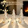 Holiday Party Decor LED Lighted Christmas Tree Tabletop Decoration, Battery Operated Xmas Night Light, Festival Atmosphere Lamp Ornament with
