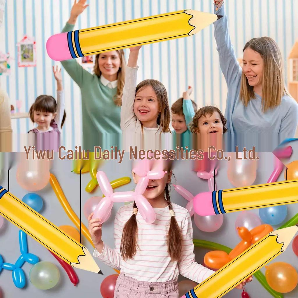 Inflatable PVC Pencil Balloon for Kindergarten Sports and School Decorations