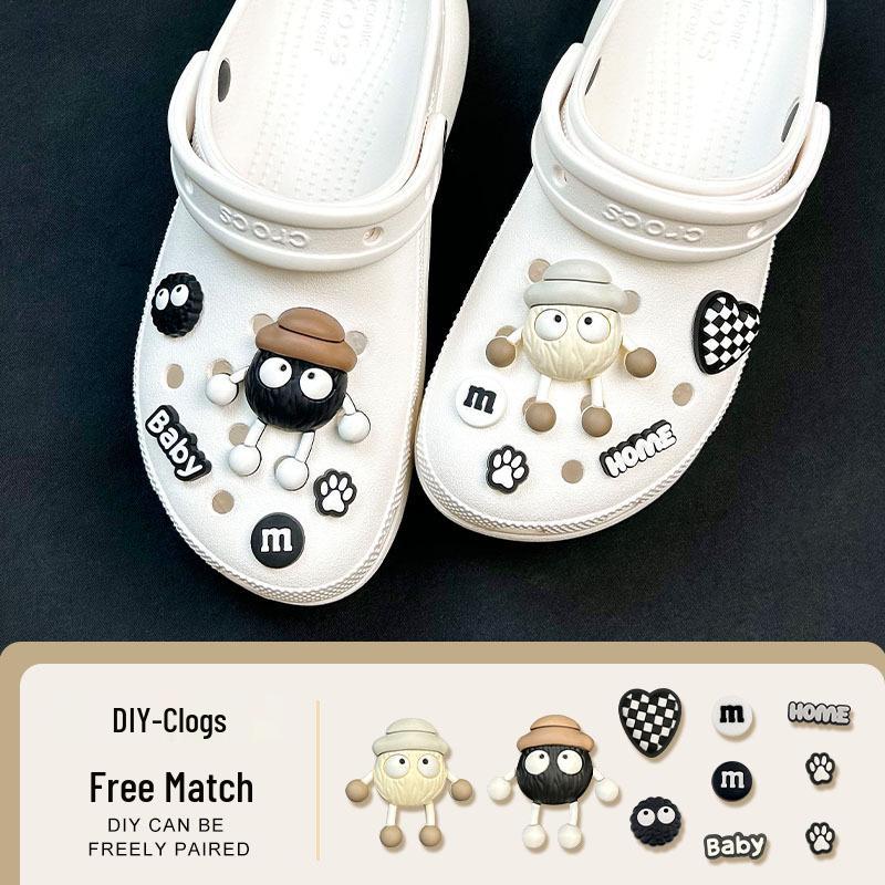 Cartoon Shoe Charm - Coal Ball Style, Detachable DIY Accessory for Hole Shoes