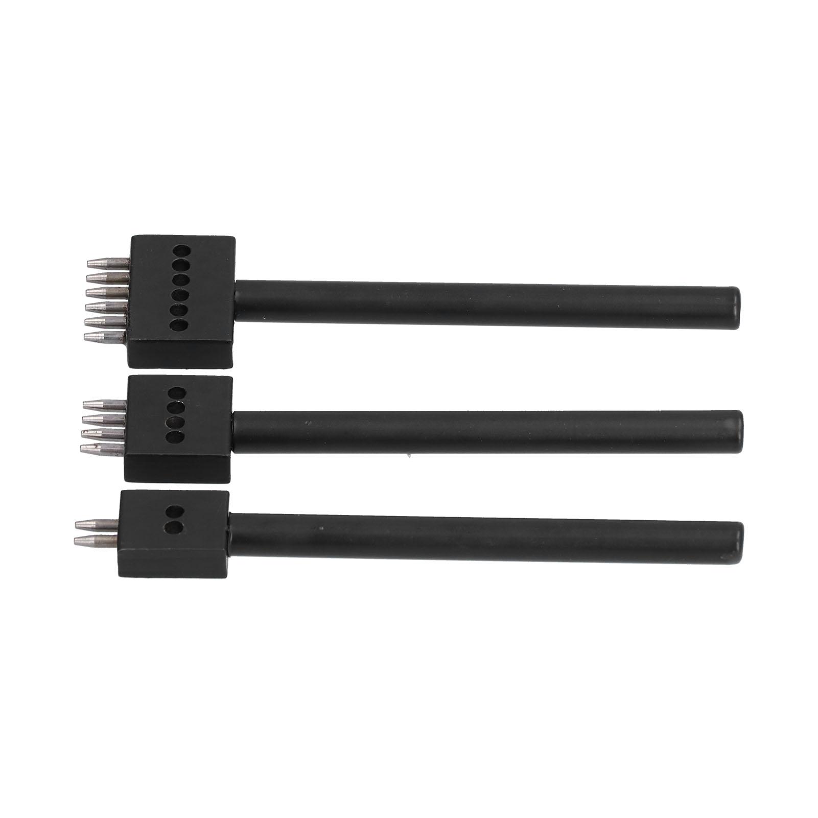 

3 шт. Кожаный перфоратор Черный зуб Прочный Быстрый Легкий Сделай сам Набор инструментов для кожаного ремесла 6 мм