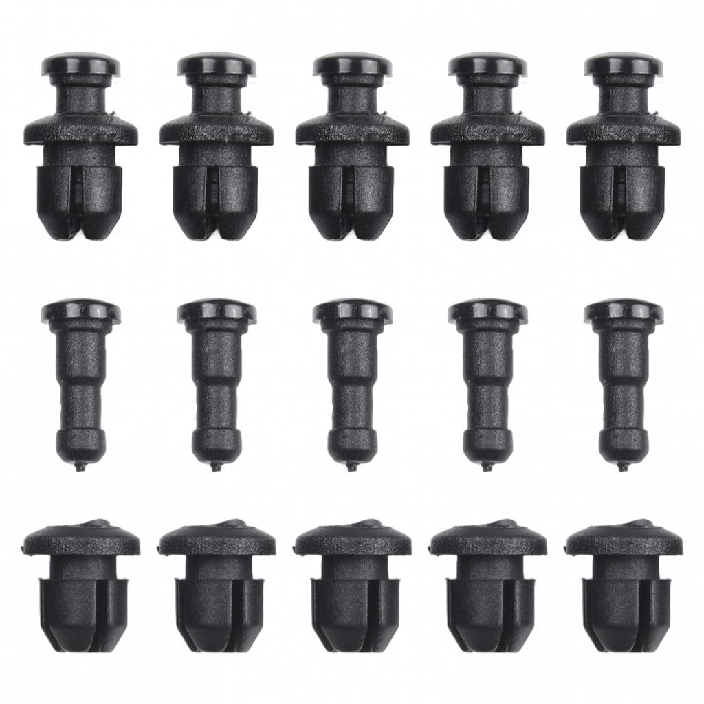 10pcs/Set Car Fairing Clips 2 X 1.1cm Black Bodywork