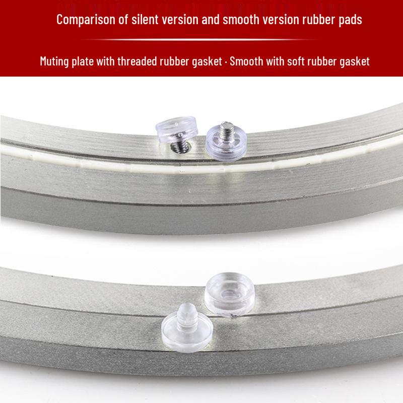 Round Marble Wooden Dining Table with Silent Aluminum Lazy Susan and Rotating Base