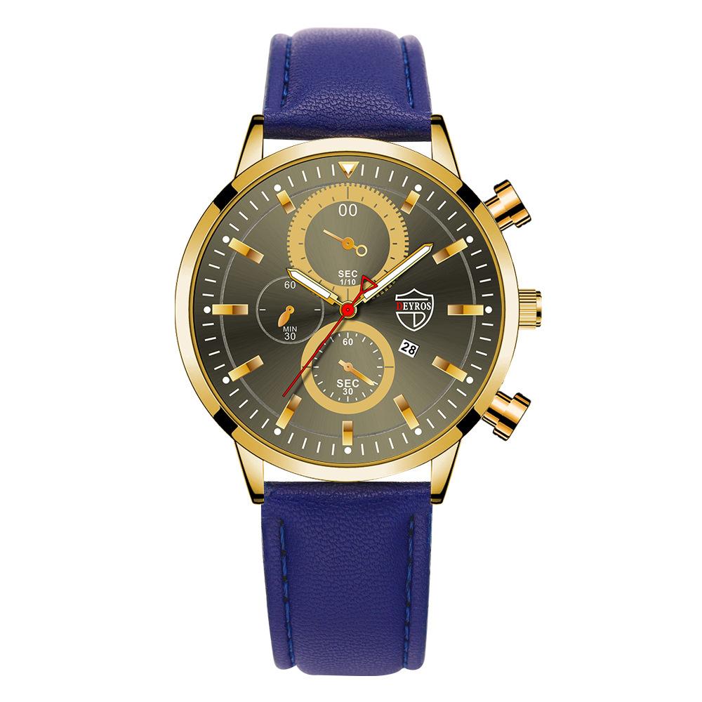 Steel Belt Watch Men'S Classic Automatic Luminous Calendar Quartz Watch