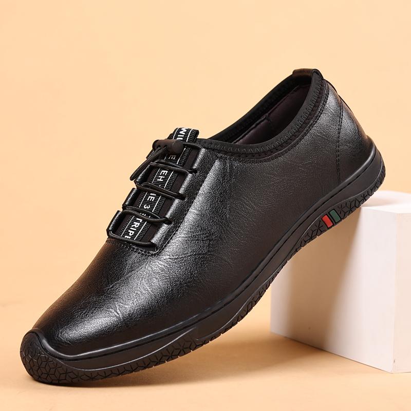 Модные роскошные мужские кроссовки из натуральной кожи — фото 6