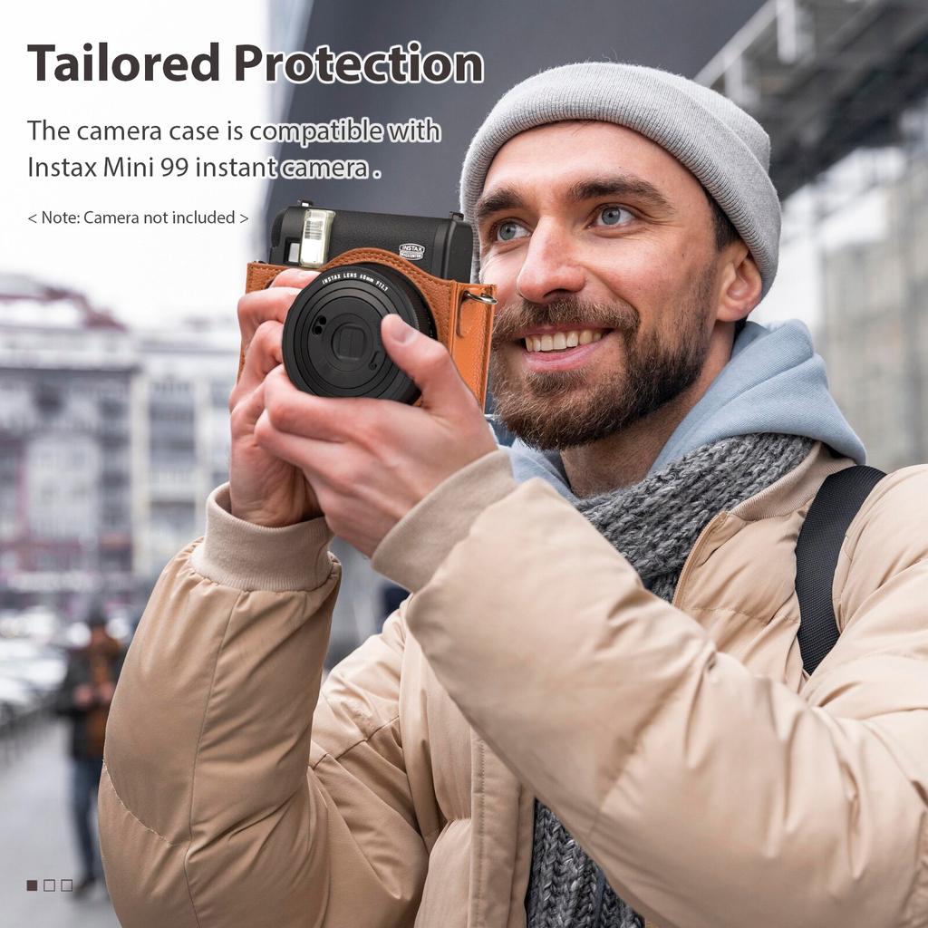 Tragbare Sofortbildkameratasche Kameratasche Retro-Stil PU-Leder Tragetasche Ersatz für Fujifil