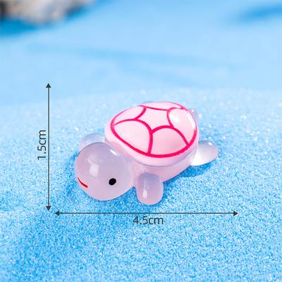 Bonito desenho animado resina luminosa tartaruga ornamento desenho animado aquário tanque de peixes miniatura desktop faça você mesmo decoração para casa acessórios presentes