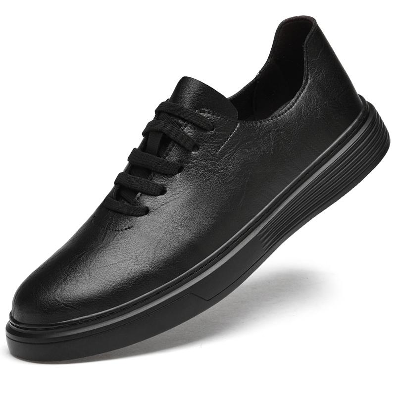 White Fashion Men's Casual Shoes Genuine Leather Mens Slip-on Outdoor Loafers Moccasins Men Light Comfortable Driving Flats