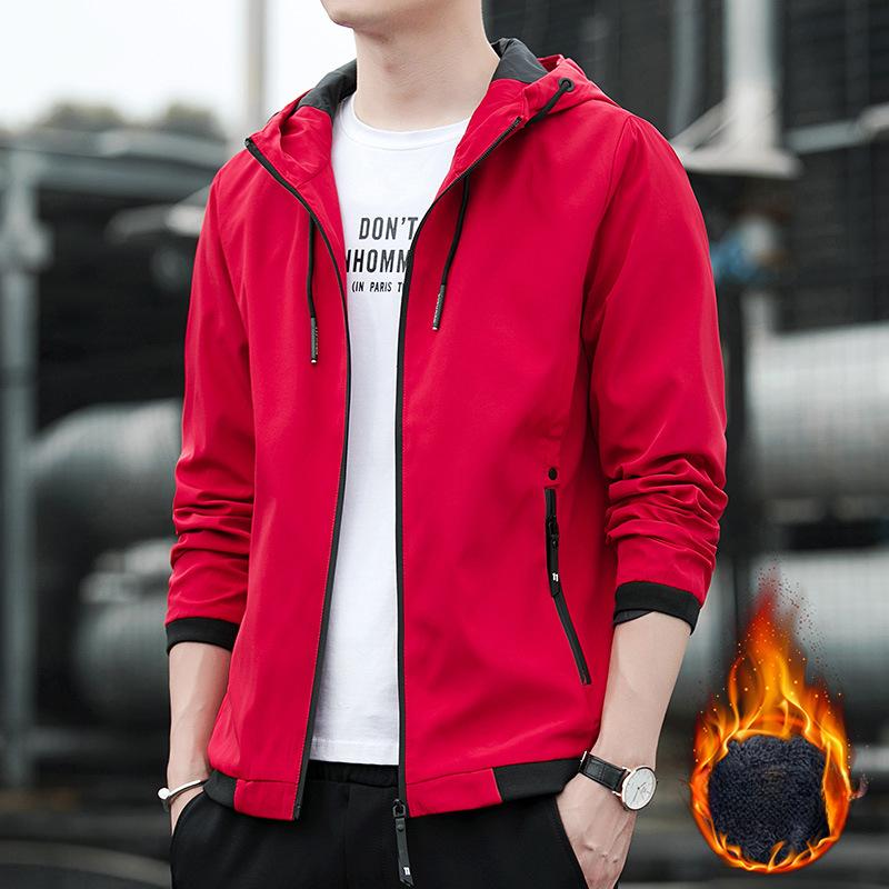 

Мужская повседневная теплая куртка-пальто модные куртки с капюшоном осень зима новый мужской мужской уличный ветрозащитный водонепроницаемый тактический жакет M красный