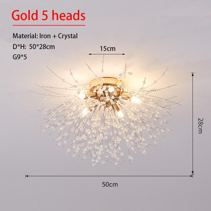 Xiaomi Dandelion Crystal Chandelier Nordic Modern Living Room Dining Room Bedroom Ceiling Light Room Light Fireball Decorative Light
