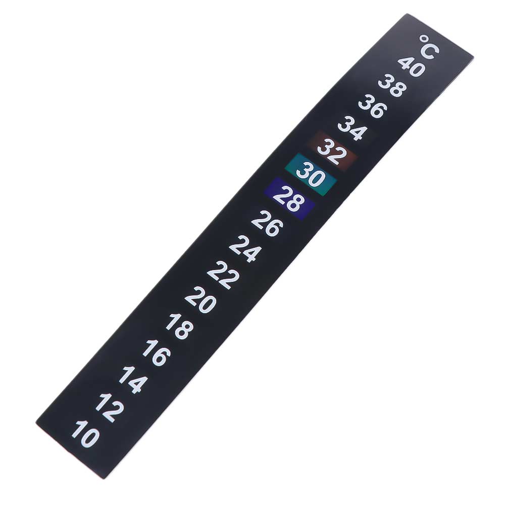 8pcs 10℃ to 40℃ Temperature Sensing Stickers Self Adhesive Liquid Crystal Fish Tank Thermometer Black Temperature Sensor