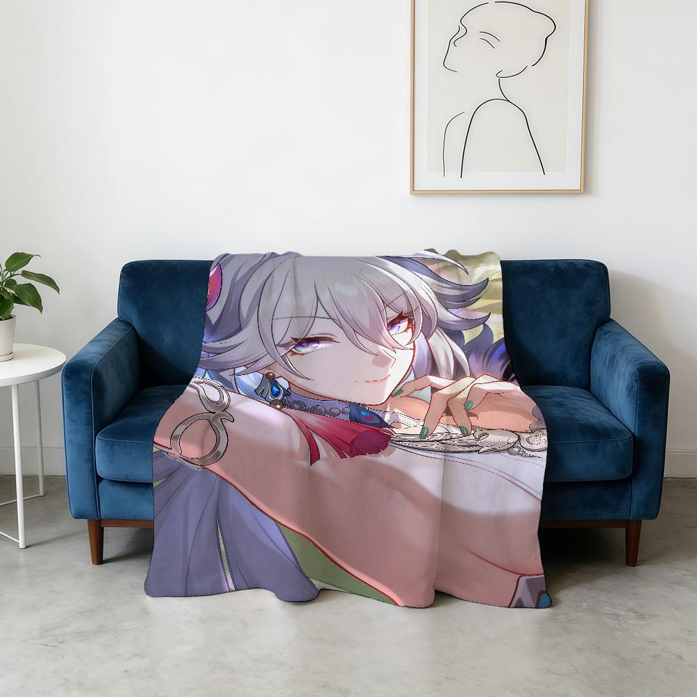 Blanket Super Warm Comfortable Plush Throw Honkai Blanket Child Home Star Sofa Yaoguang Rail Bedroom Gift