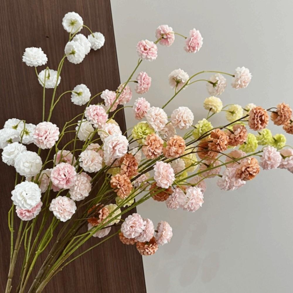 Multi-Head Artificial Ball Shape Flower Bouquets 100 Cm Plastic Fake Flowers Wedding Decoration