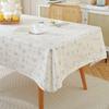 Pastoral Small Fresh Lilac Embroidered Tablecloth Geometric Rectangular Cover Towel Coffee Table Table Cloth Cover Cloth