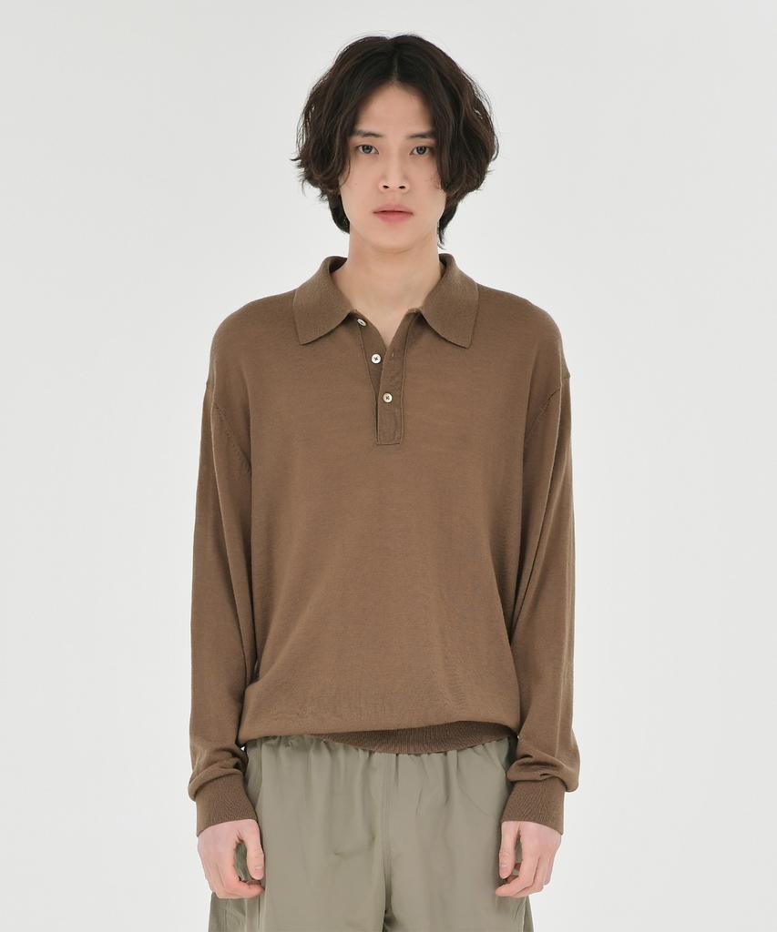Beulaunyadeu Knit Pique Shirt, Brown