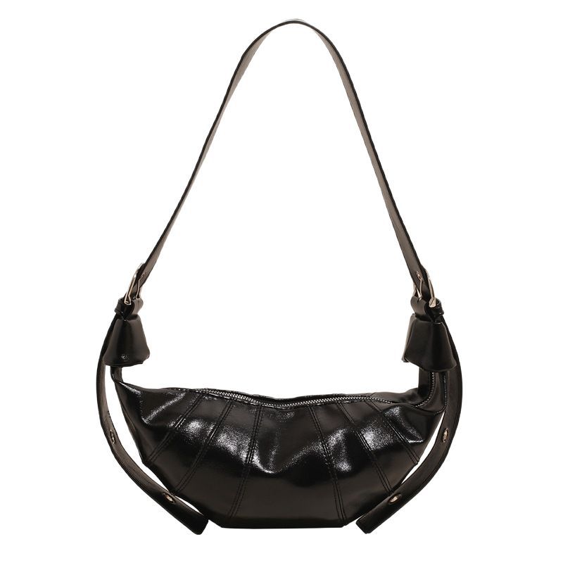 Large Capacity Horn Bag Women's 2025 New Korean Version Ins Retro Shoulder Messenger Bag Niche Commuter Dumpling Bag