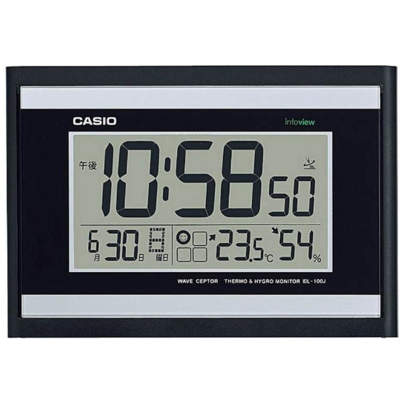

Wall Clock wave ceptor Black IDL100J1JF with automatic radio reception function