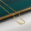 Gold Plated Genuine 925 Silver Chains DIY Necklace for Women Box Twisted Link Snake O Chain Accessories